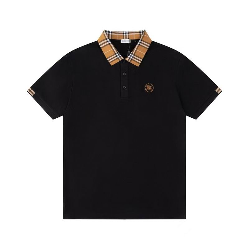 Wholesale Cheap B.urberry Short Sleeve Lapel Replica T Shirts for sale