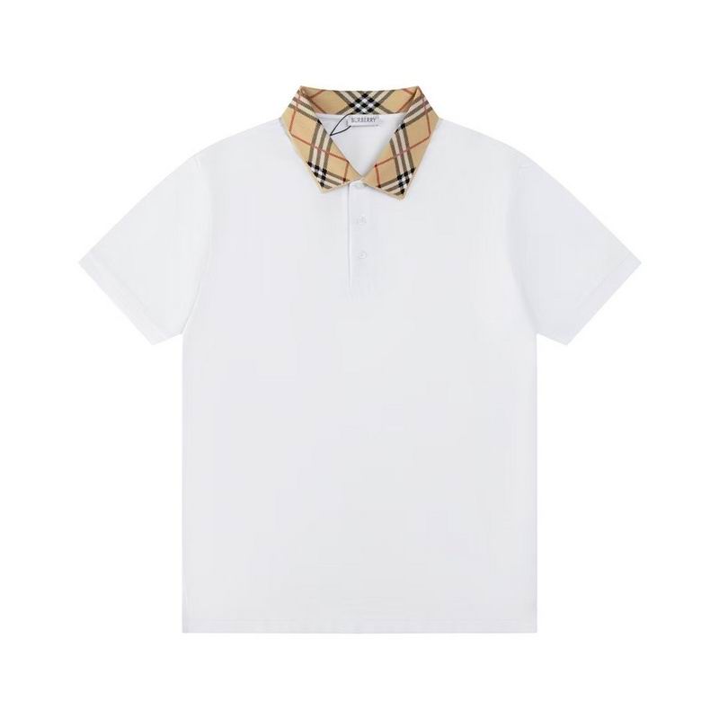 Wholesale Cheap B.urberry Short Sleeve Lapel Replica T Shirts for sale