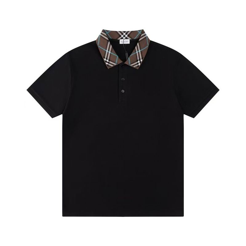 Wholesale Cheap B.urberry Short Sleeve Lapel Replica T Shirts for sale