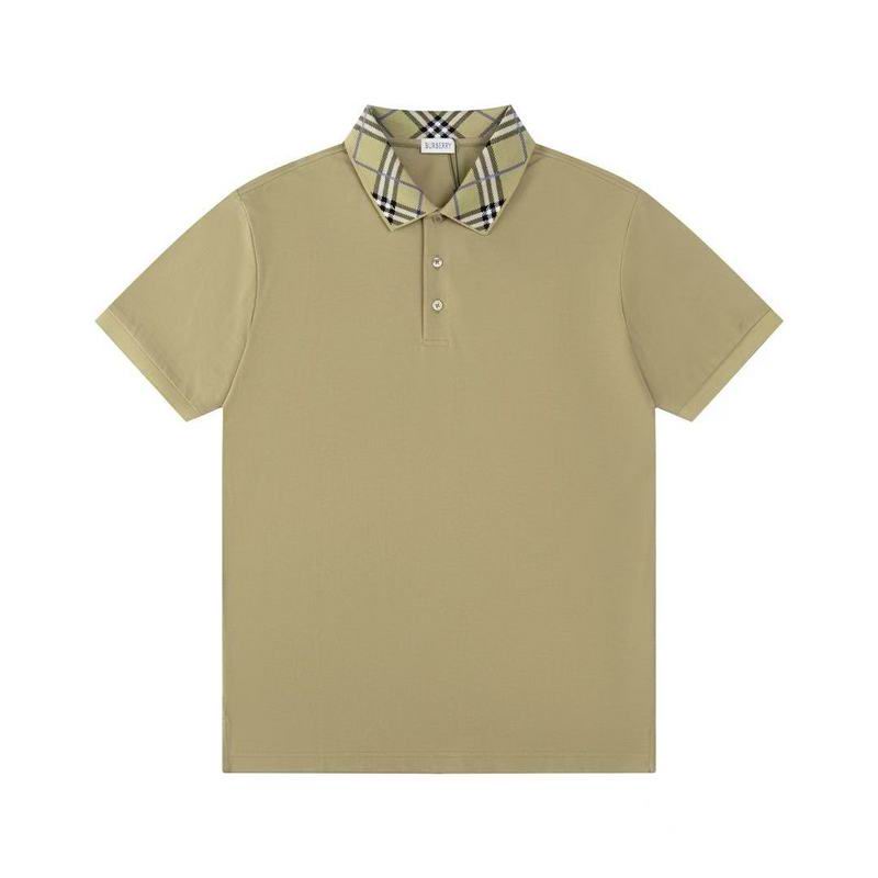 Wholesale Cheap B.urberry Short Sleeve Lapel Replica T Shirts for sale