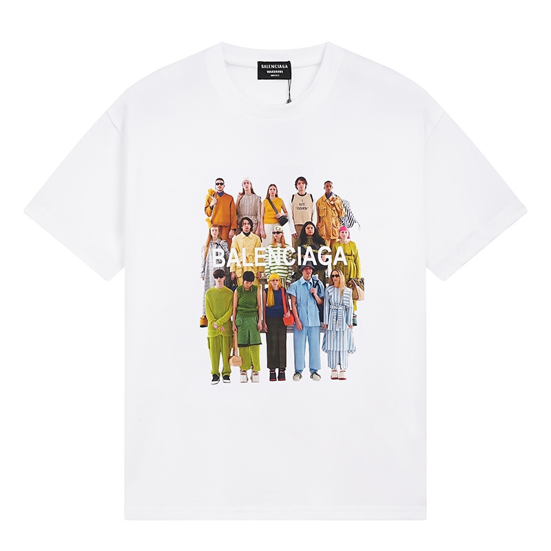 Wholesale High-quality Brands Casual T shirts B.alenciaga Short Sleeve Crew Neck Designer T-Shirts for sale