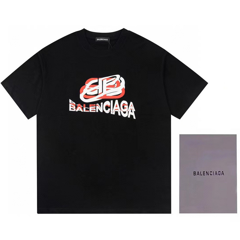 Wholesale High-quality Brands Casual T shirts B.alenciaga Short Sleeve Crew Neck Designer T-Shirts for sale
