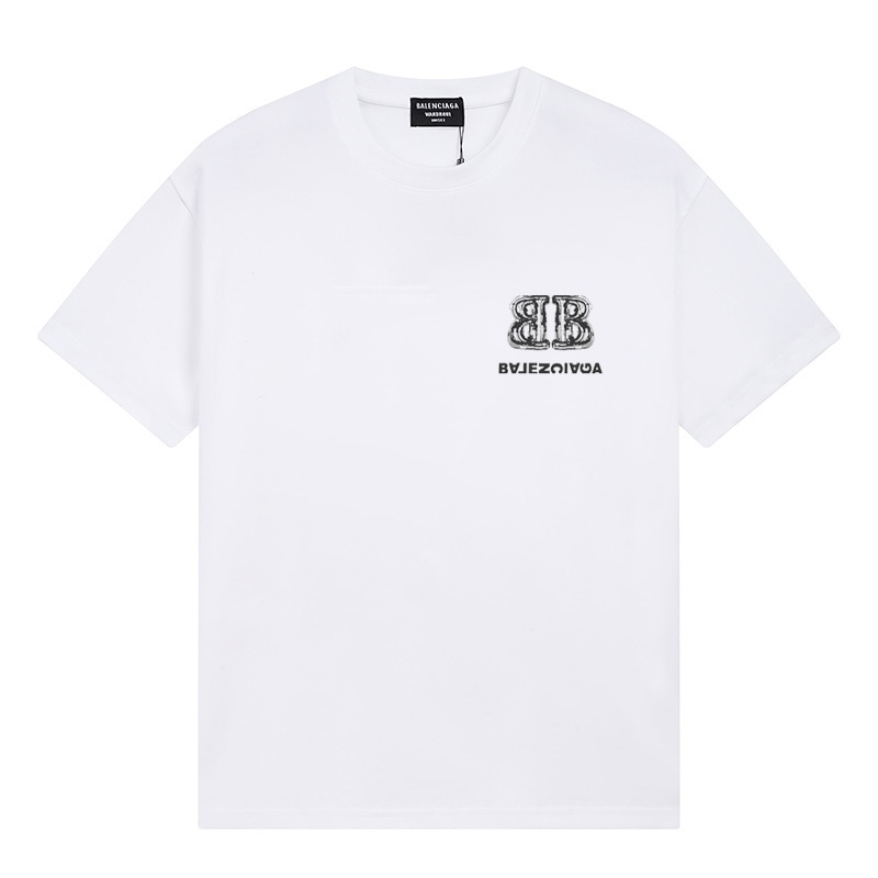 Wholesale High-quality Brands Casual T shirts B.alenciaga Short Sleeve Crew Neck Designer T-Shirts for sale