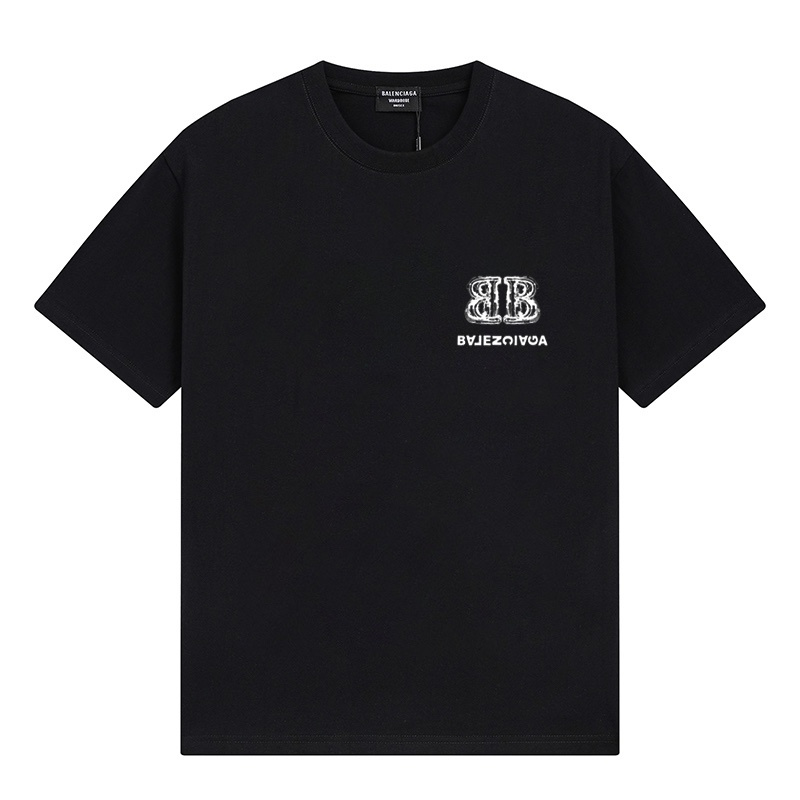 Wholesale High-quality Brands Casual T shirts B.alenciaga Short Sleeve Crew Neck Designer T-Shirts for sale