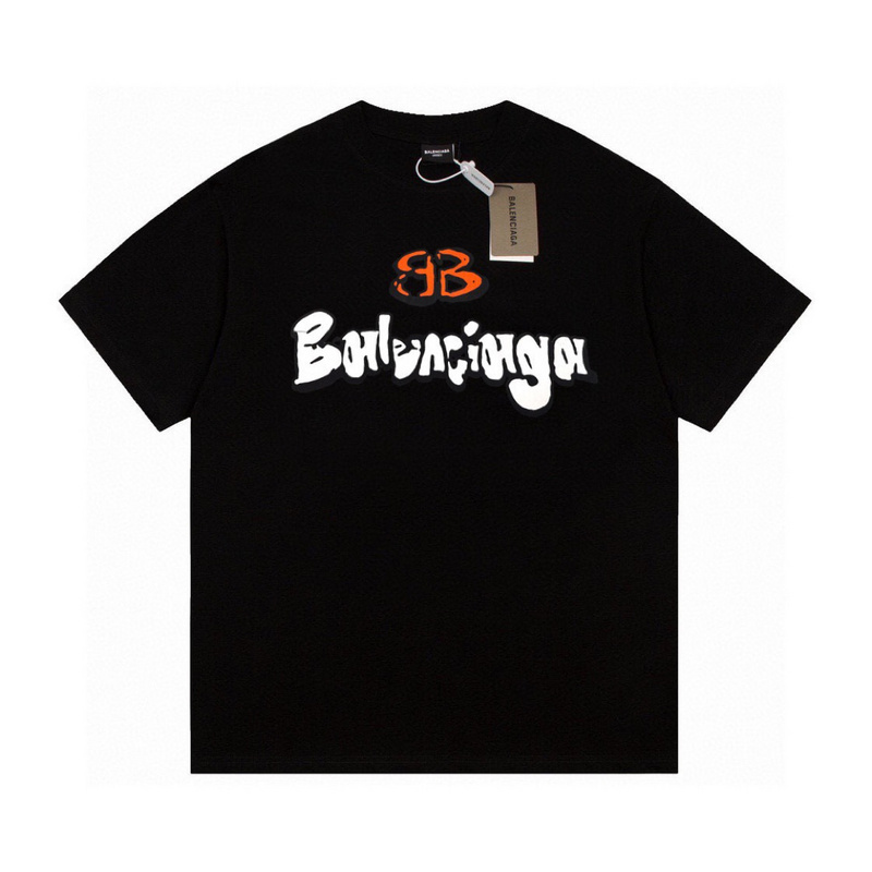 Wholesale High-quality Brands Casual T shirts B.alenciaga Short Sleeve Crew Neck Designer T-Shirts for sale