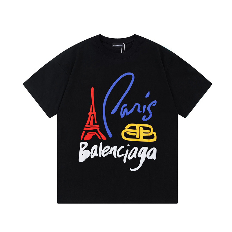 Wholesale High-quality Brands Casual T shirts B.alenciaga Short Sleeve Crew Neck Designer T-Shirts for sale