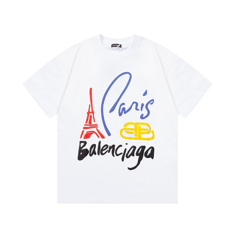 Wholesale High-quality Brands Casual T shirts B.alenciaga Short Sleeve Crew Neck Designer T-Shirts for sale
