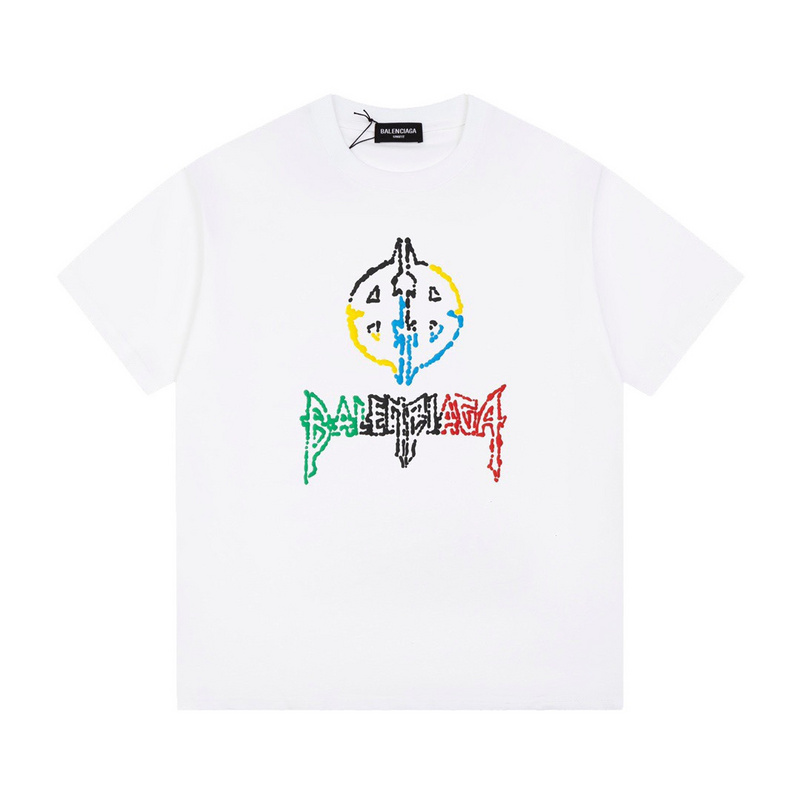 Wholesale High-quality Brands Casual T shirts B.alenciaga Short Sleeve Crew Neck Designer T-Shirts for sale