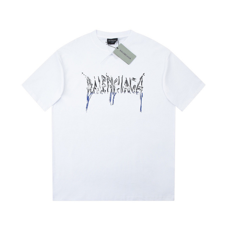 Wholesale High-quality Brands Casual T shirts B.alenciaga Short Sleeve Crew Neck Designer T-Shirts for sale