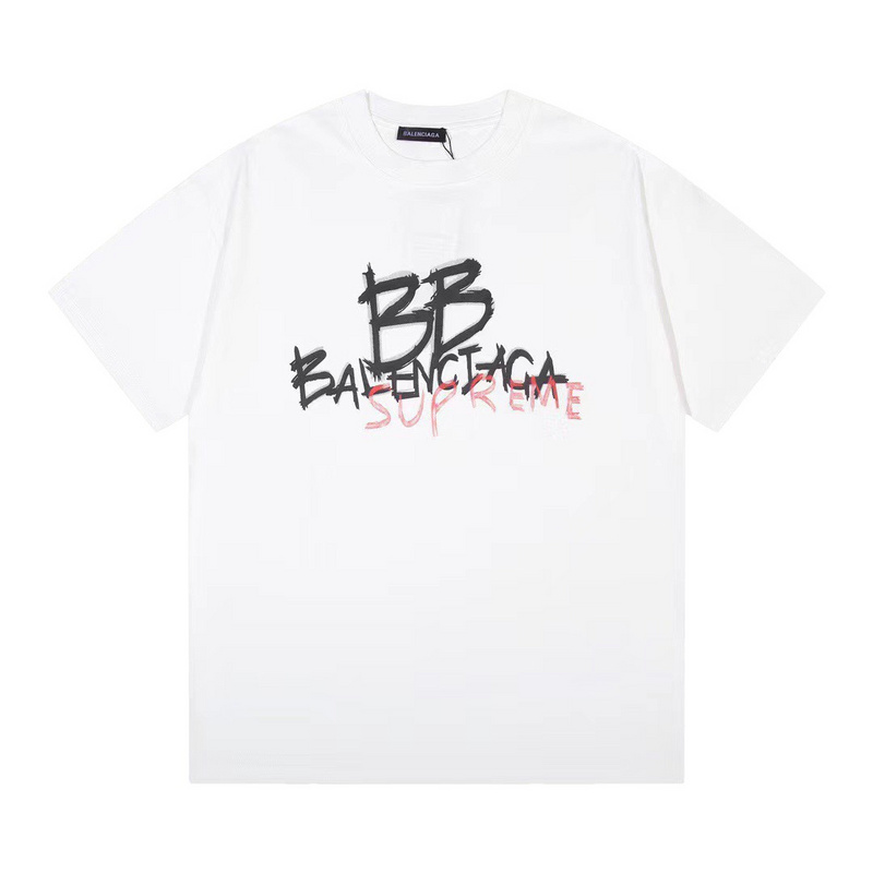 Wholesale High-quality Brands Casual T shirts B.alenciaga Short Sleeve Crew Neck Designer T-Shirts for sale