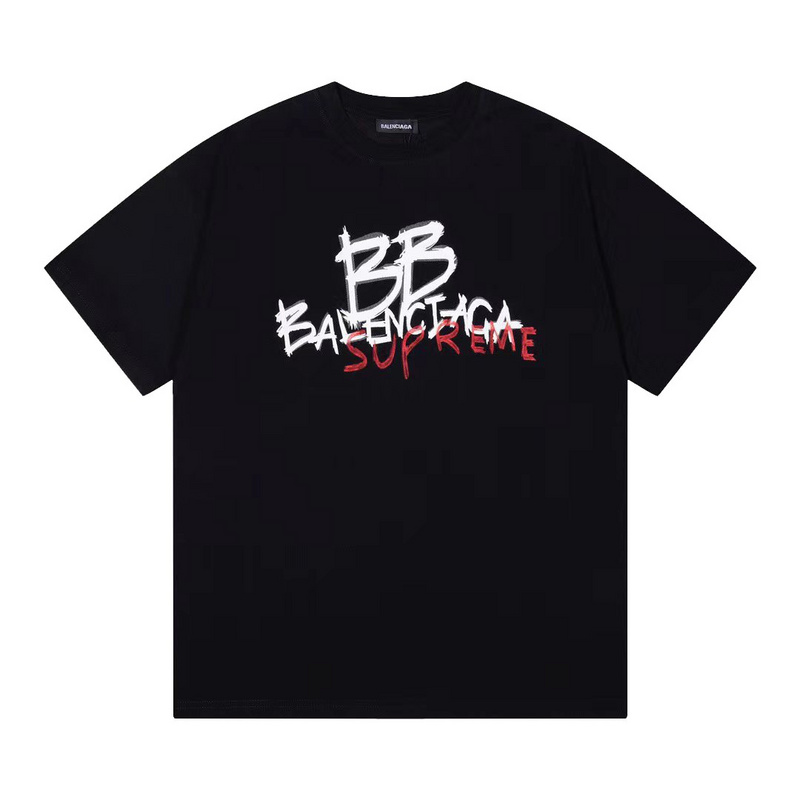 Wholesale High-quality Brands Casual T shirts B.alenciaga Short Sleeve Crew Neck Designer T-Shirts for sale
