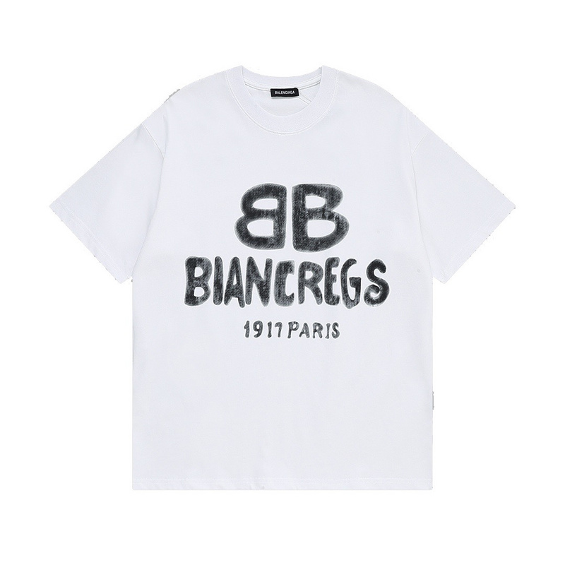 Wholesale High-quality Brands Casual T shirts B.alenciaga Short Sleeve Crew Neck Designer T-Shirts for sale