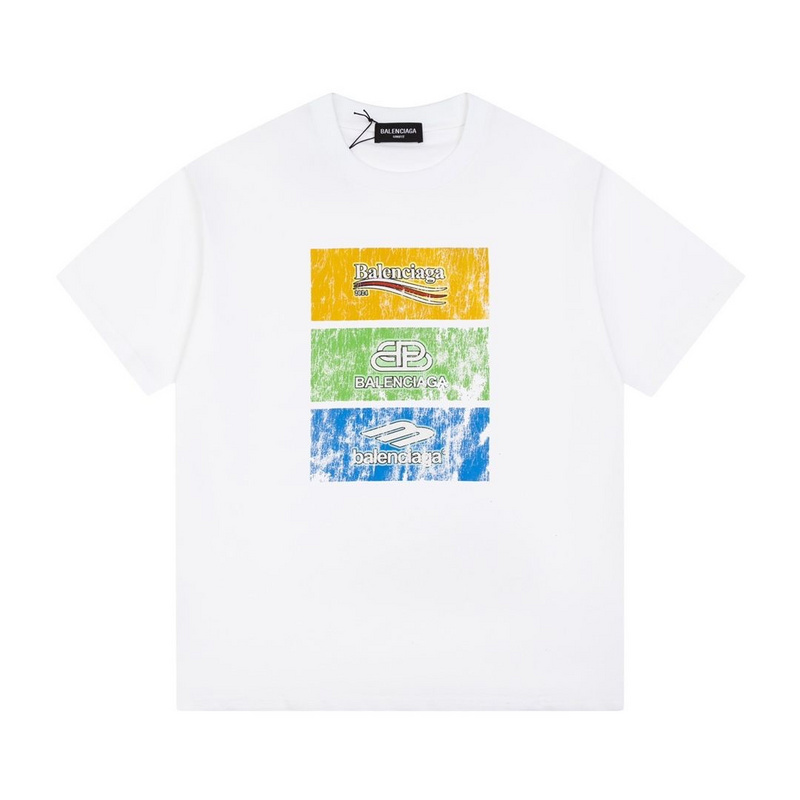 Wholesale High-quality Brands Casual T shirts B.alenciaga Short Sleeve Crew Neck Designer T-Shirts for sale
