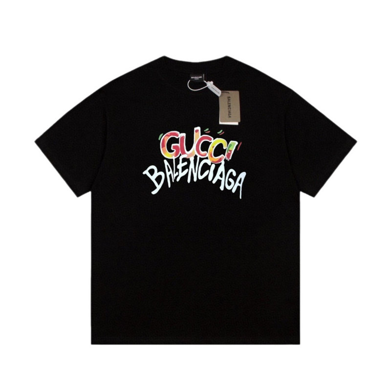 Wholesale High-quality Cheap B.alenciaga Short Sleeve Crew Neck T-Shirts for sale