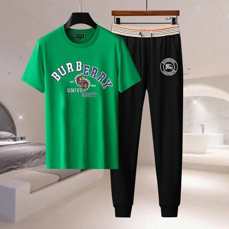 Wholesale Cheap B urberry Short Sleeve Men Tracksuit for Sale