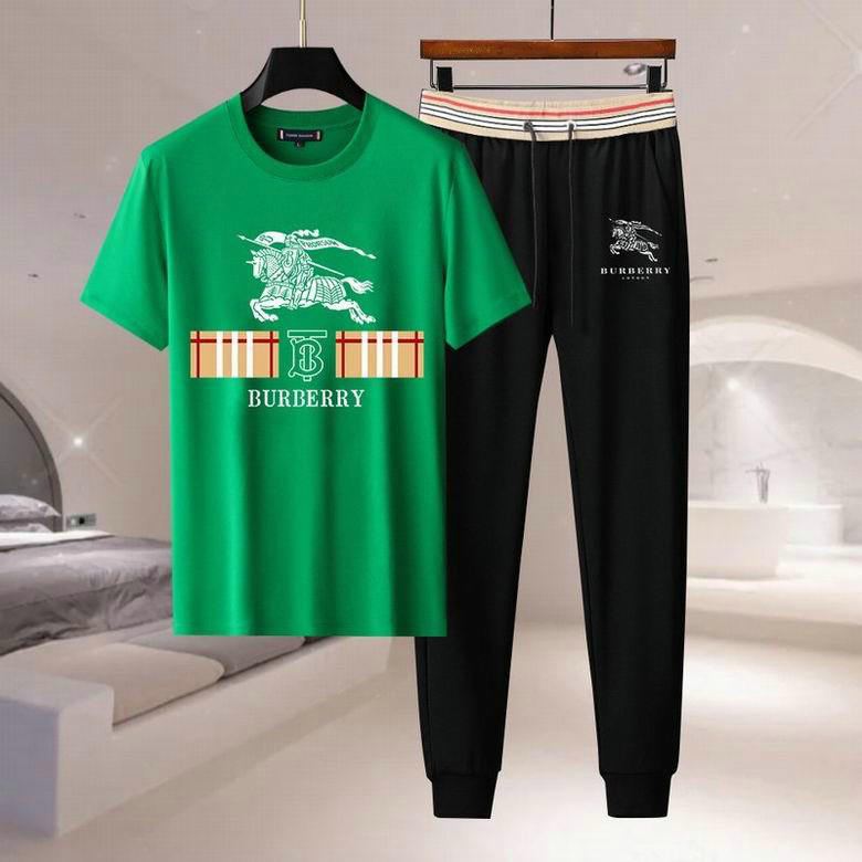 Wholesale Cheap B urberry Short Sleeve Men Tracksuit for Sale