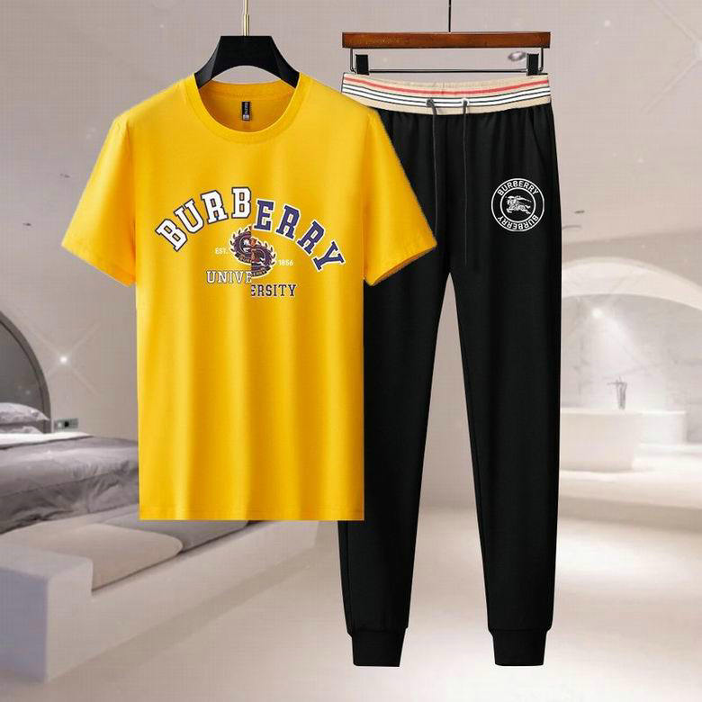 Wholesale Cheap B urberry Short Sleeve Men Tracksuit for Sale