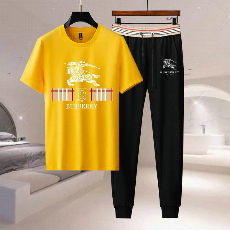Wholesale Cheap B urberry Short Sleeve Men Tracksuit for Sale