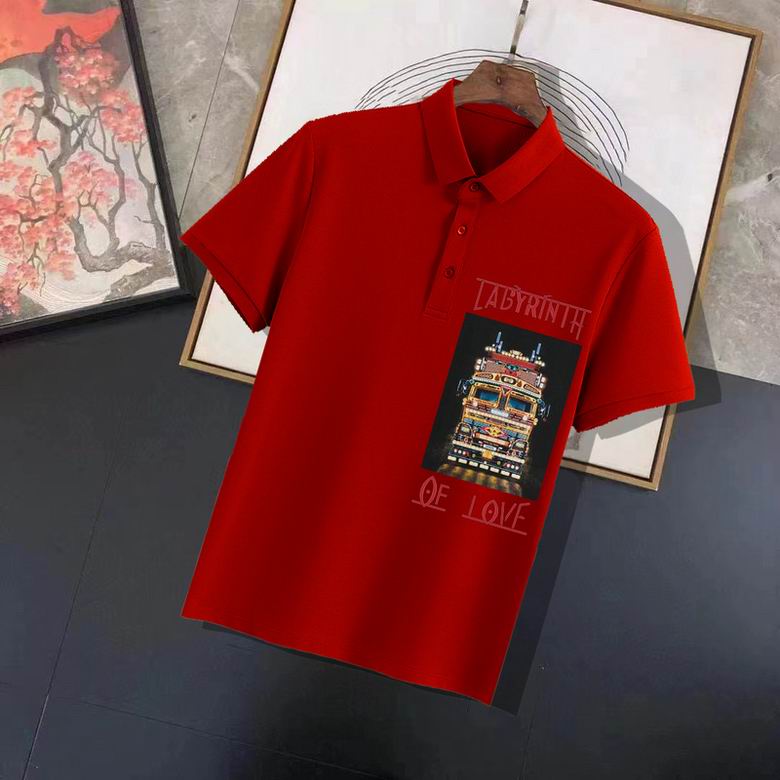 Wholesale Cheap B urberry Short Sleeve Lapel Replica T Shirts for Sale