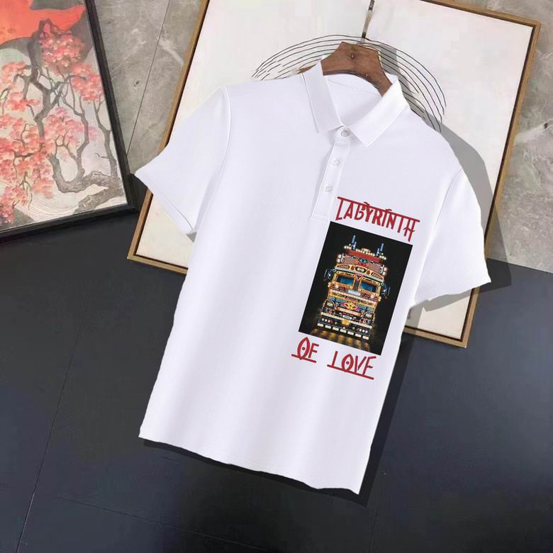 Wholesale Cheap B urberry Short Sleeve Lapel Replica T Shirts for Sale