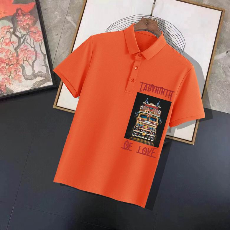 Wholesale Cheap B urberry Short Sleeve Lapel Replica T Shirts for Sale