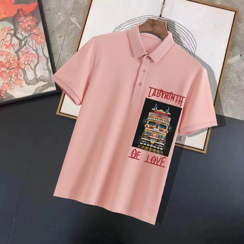 Wholesale Cheap B urberry Short Sleeve Lapel Replica T Shirts for Sale
