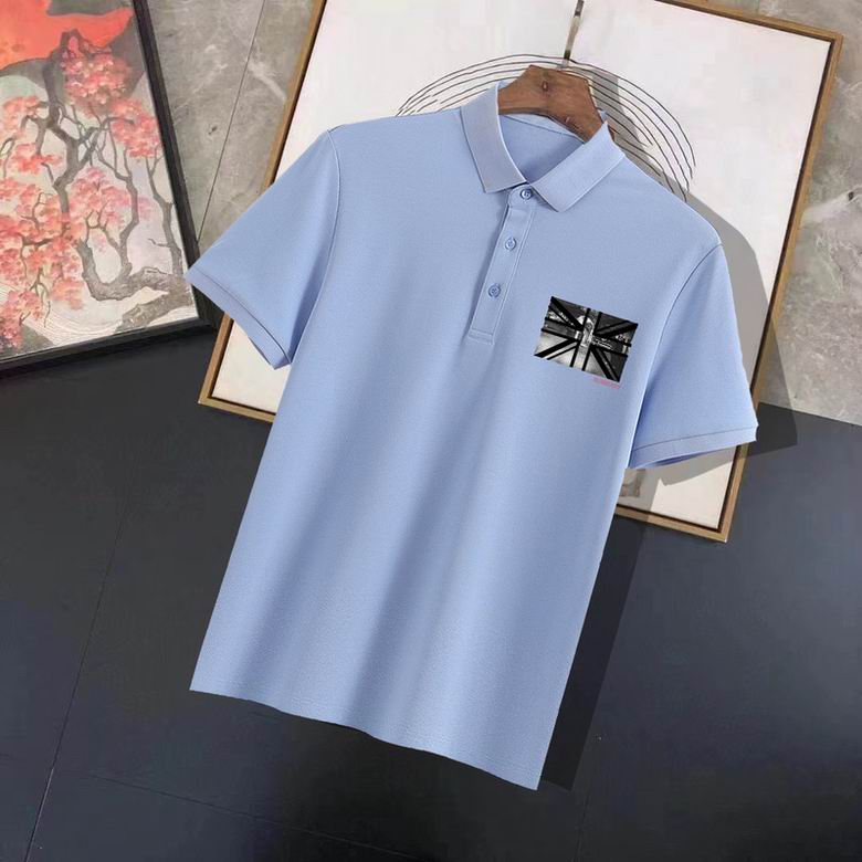 Wholesale Cheap B urberry Short Sleeve Lapel Replica T Shirts for Sale