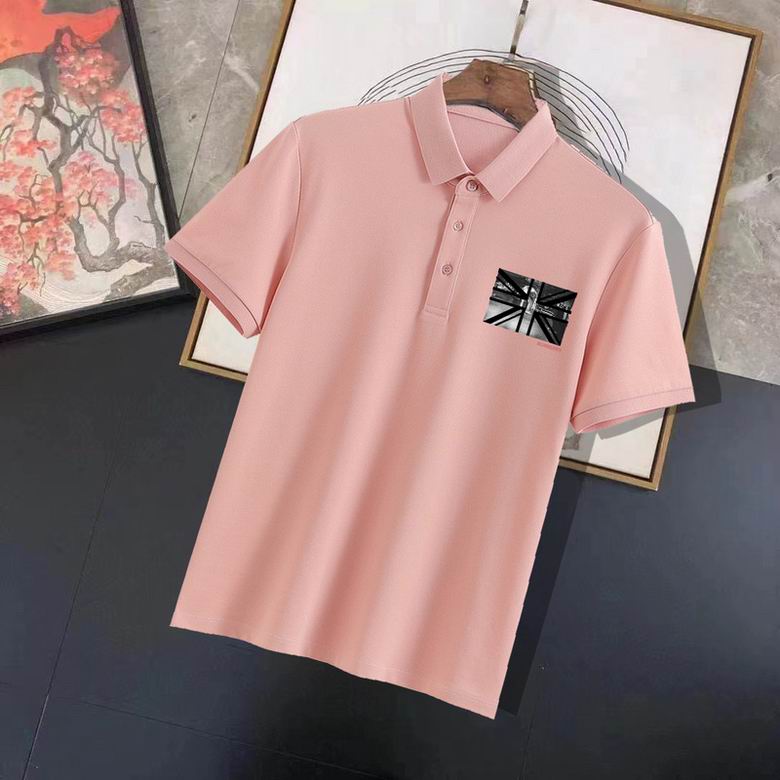 Wholesale Cheap B urberry Short Sleeve Lapel Replica T Shirts for Sale