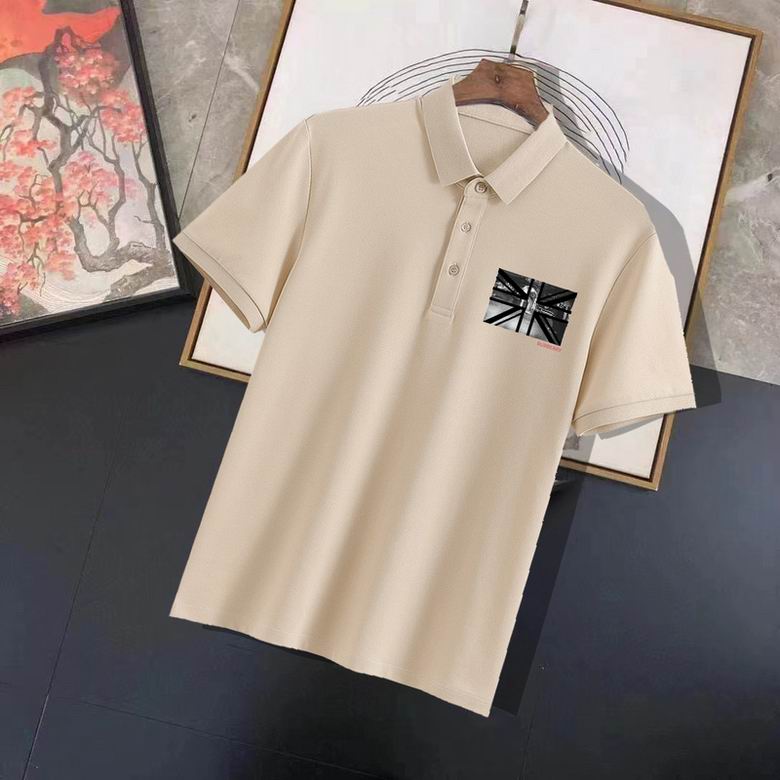 Wholesale Cheap B urberry Short Sleeve Lapel Replica T Shirts for Sale