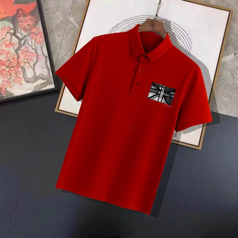 Wholesale Cheap B urberry Short Sleeve Lapel Replica T Shirts for Sale