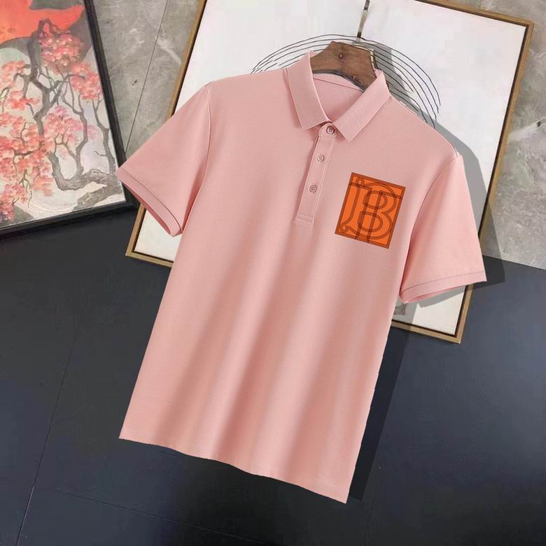 Wholesale Cheap B urberry Short Sleeve Lapel Replica T Shirts for Sale