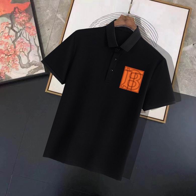 Wholesale Cheap B urberry Short Sleeve Lapel Replica T Shirts for Sale