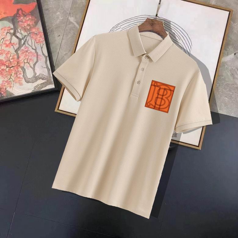 Wholesale Cheap B urberry Short Sleeve Lapel Replica T Shirts for Sale