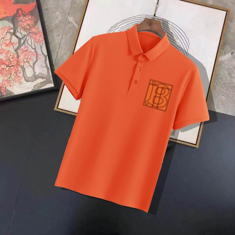 Wholesale Cheap B urberry Short Sleeve Lapel Replica T Shirts for Sale