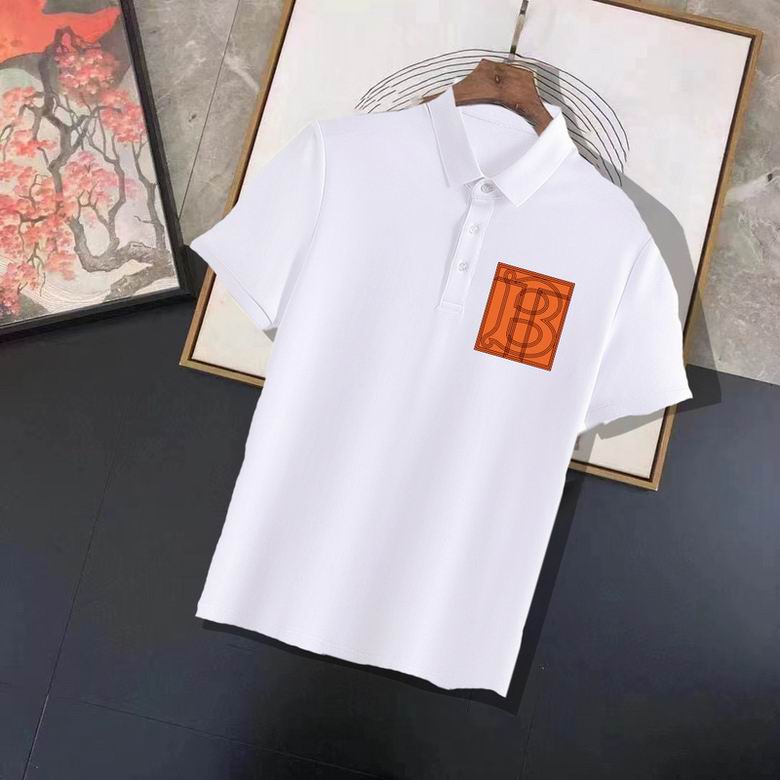Wholesale Cheap B urberry Short Sleeve Lapel Replica T Shirts for Sale
