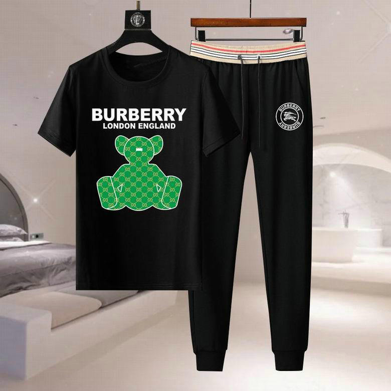 Wholesale Cheap B urberry Short Sleeve Tracksuits for Sale