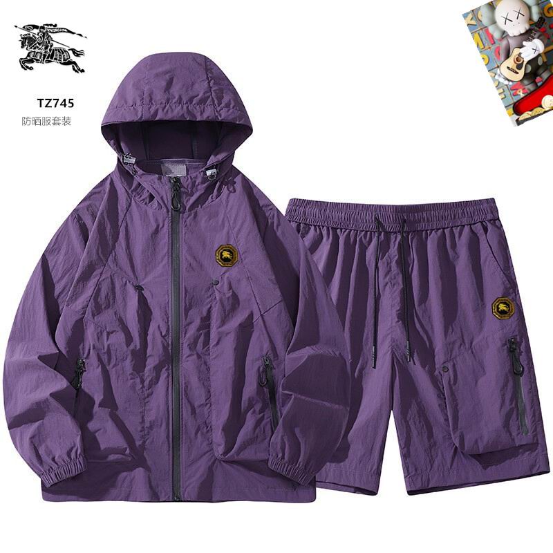 Wholesale High quality B.urberry Replica Designer Short Hooded Jackets set for Sale