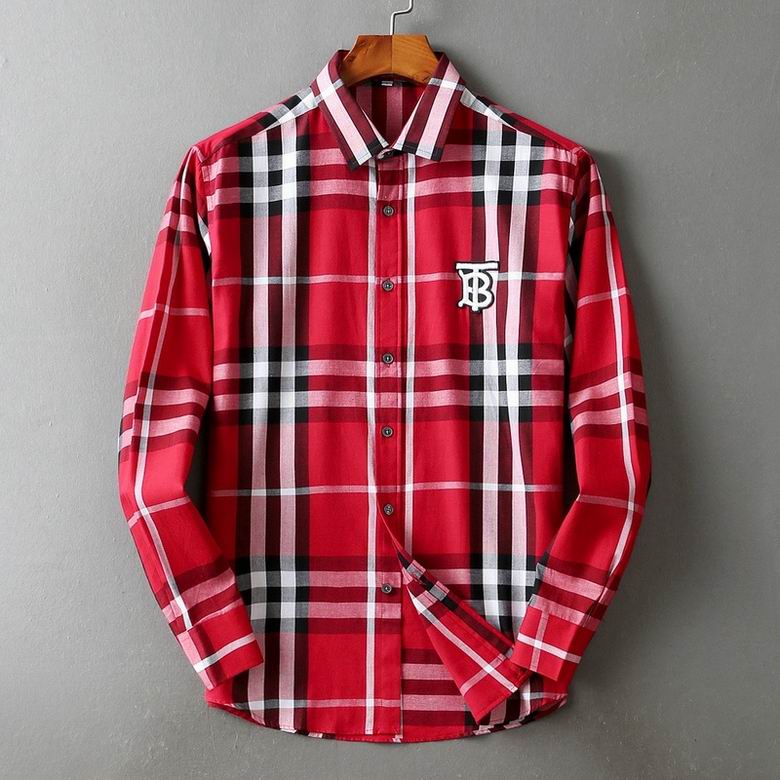 Wholesale Cheap B urberry men Long Sleeve Shirts for Sale
