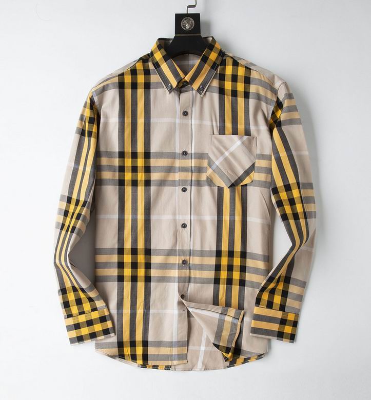 Wholesale Cheap B urberry men Long Sleeve Shirts for Sale