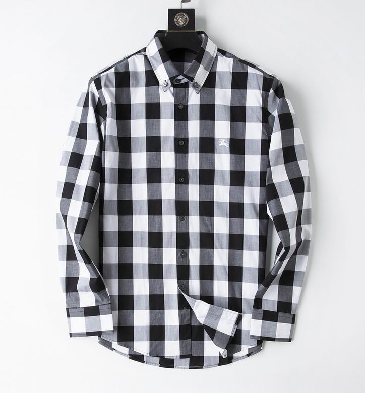 Wholesale Cheap B urberry men Long Sleeve Shirts for Sale