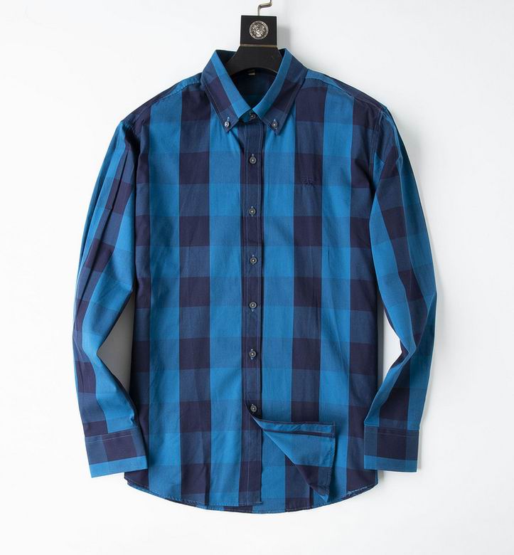 Wholesale Cheap B urberry men Long Sleeve Shirts for Sale