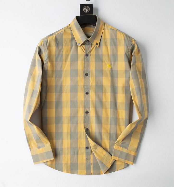 Wholesale Cheap B urberry men Long Sleeve Shirts for Sale