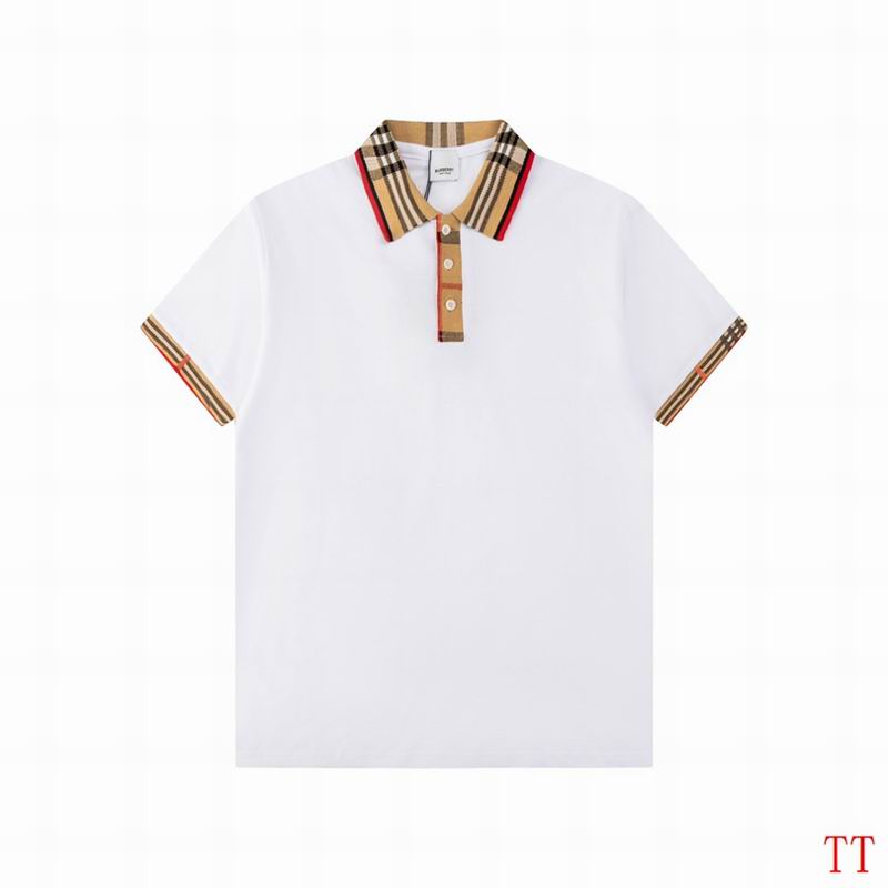 Wholesale Cheap B.urberry Short Sleeve Lapel T Shirts for sale