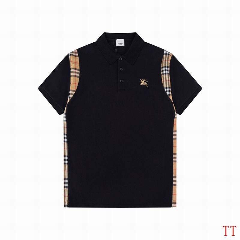 Wholesale Cheap B.urberry Short Sleeve Lapel T Shirts for sale