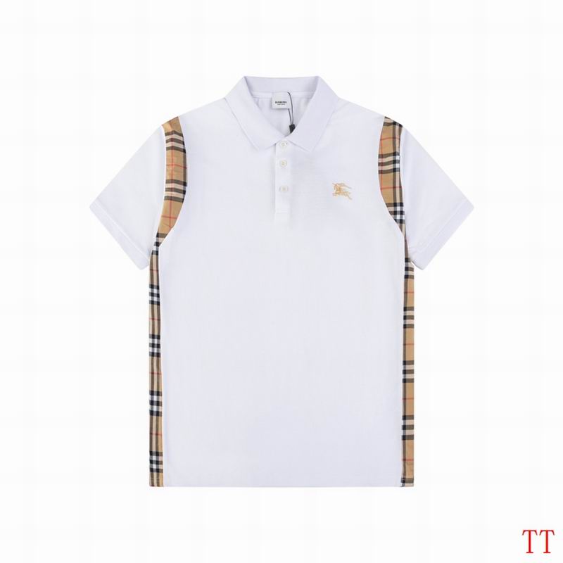 Wholesale Cheap B.urberry Short Sleeve Lapel T Shirts for sale
