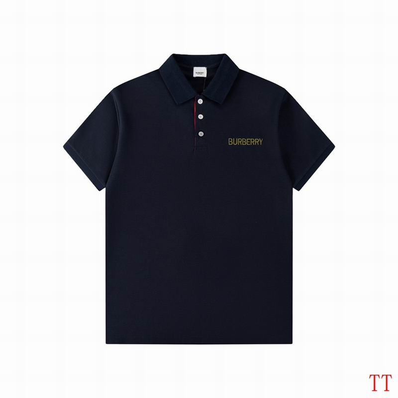 Wholesale Cheap B.urberry Short Sleeve Lapel T Shirts for sale