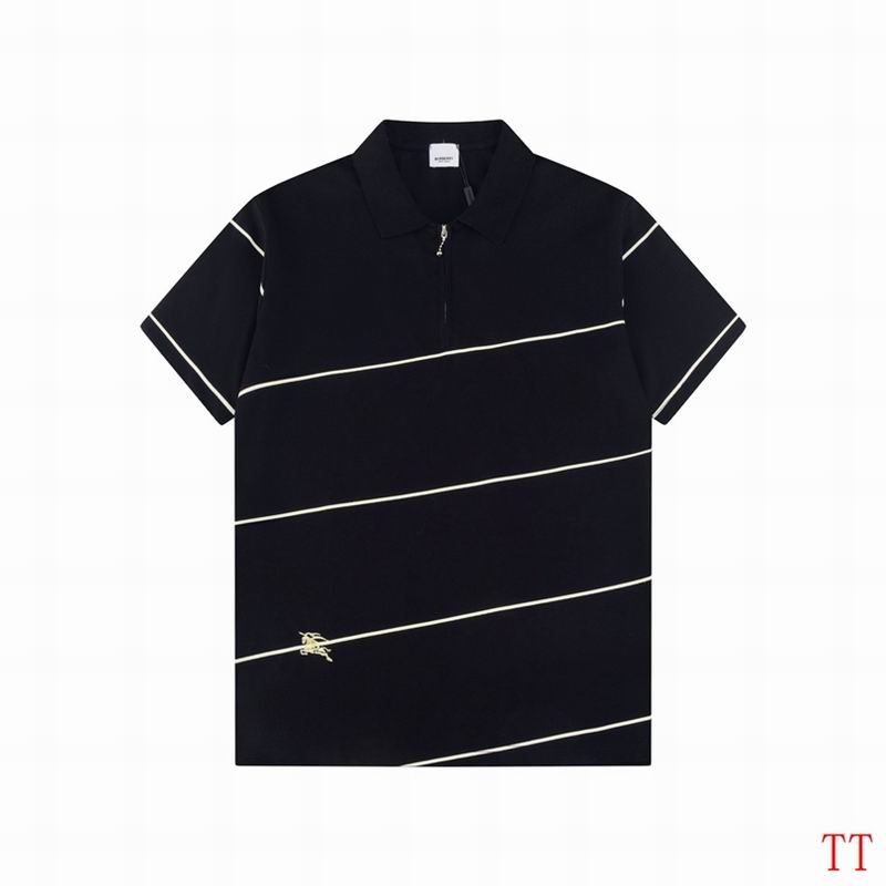 Wholesale Cheap B.urberry Short Sleeve Lapel T Shirts for sale