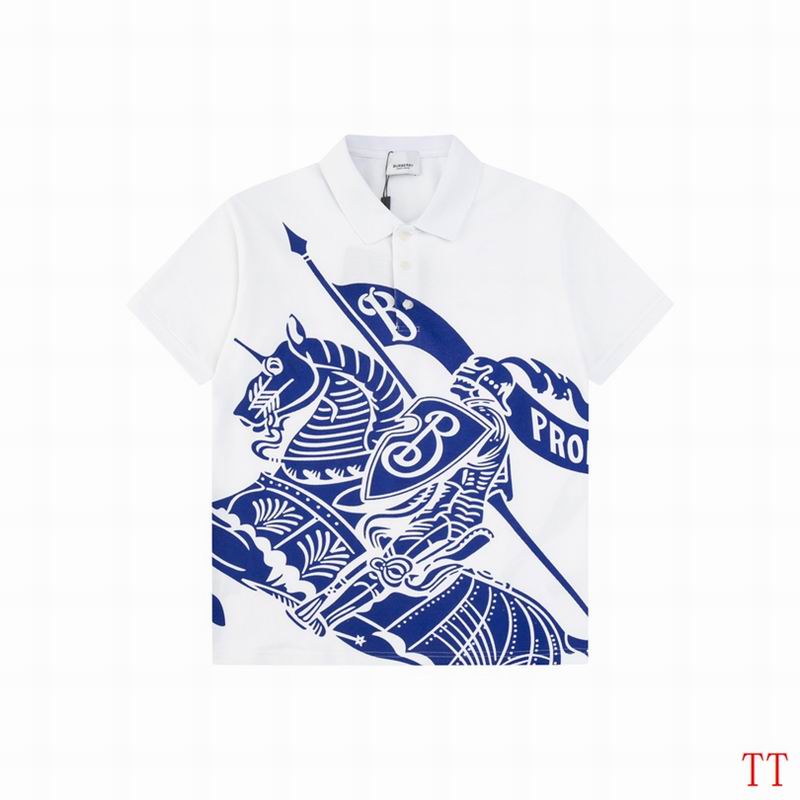 Wholesale Cheap B.urberry Short Sleeve Lapel T Shirts for sale
