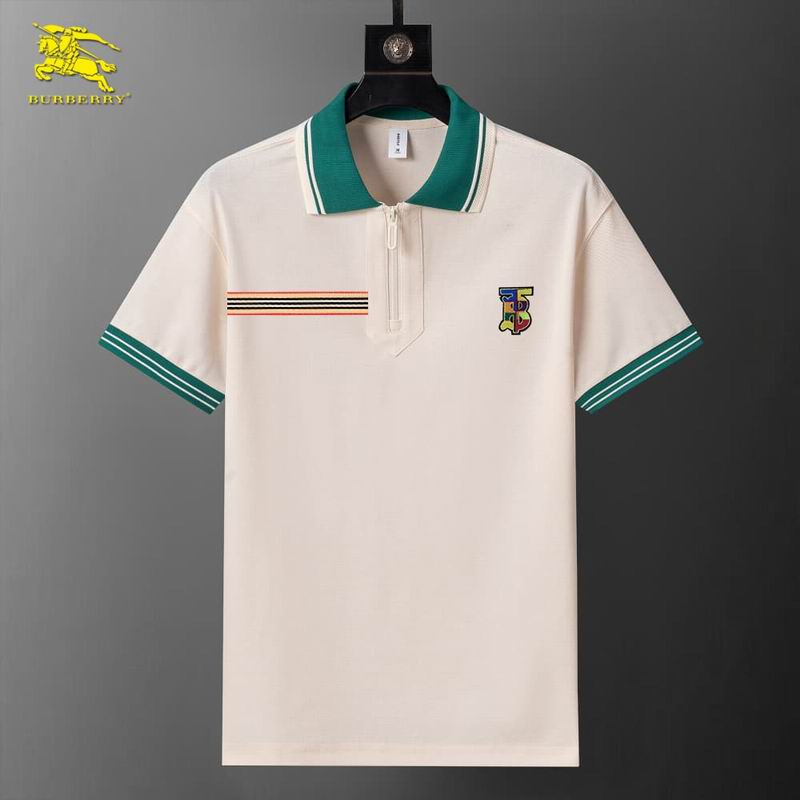 Wholesale Cheap B.urberry Short Sleeve Lapel T Shirts for sale