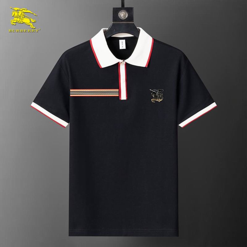 Wholesale Cheap B.urberry Short Sleeve Lapel T Shirts for sale